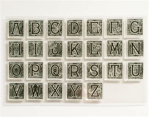 Alphabet Stamps Alphabet Stamp Set Vintage Design Stamps