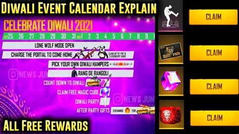 Free Fire Diwali Event L How To Claim Diwali Event Free Rewards L