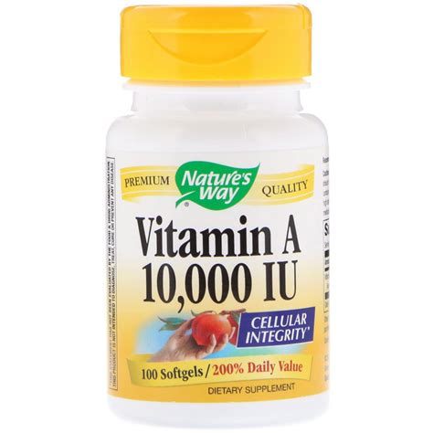 Natures Way Vitamin A 10 000 Iu 100 Softgels Iherb