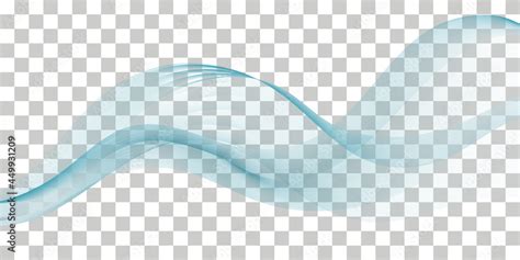 Blue Swoosh Wave Lines With Smooth Color Flow And Smoke Effect Sound