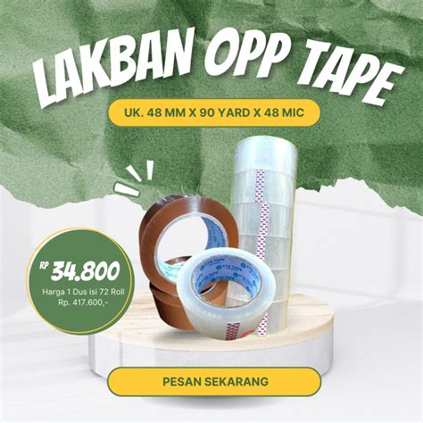 Jual Slop Opp Cts Tape Selotip Lakban Besar Bening Coklat Ukuran