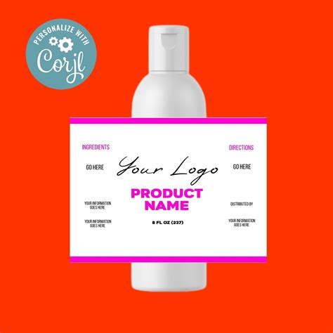 DIY Basic Shampoo Bottle Label Etsy Shampoo Bottle Personalised