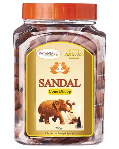 Patanjali Aastha Sandal Cone Dhoop G Buy Online