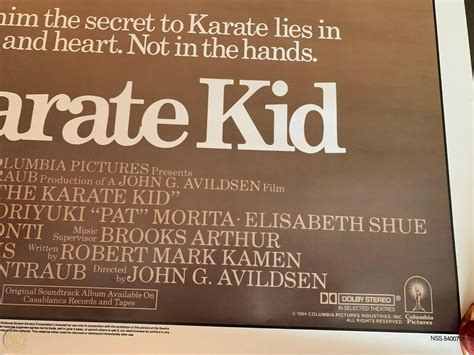 KARATE KID 1984 VINTAGE MOVIE POSTER ORIGINAL NOT A REPRINT 27X41 FREE ...