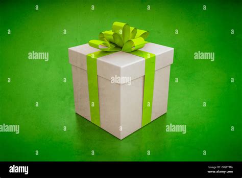 gift box green Stock Photo - Alamy