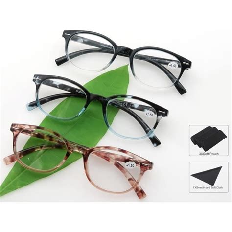 Lot De 3 Lunettes De Lecture 1 25 Femme Lunettes Loupe Monture Legere