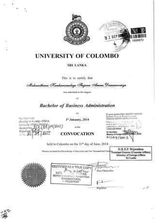 Bba Degree Certificate Pdf