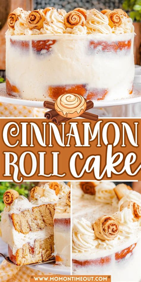 Cinnamon Roll Layer Cake Mom On Timeout