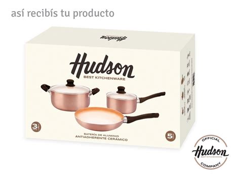 Bateria De Cocina Hudson Antiadherente Ceramico 5 Piezas Hudson Cocina