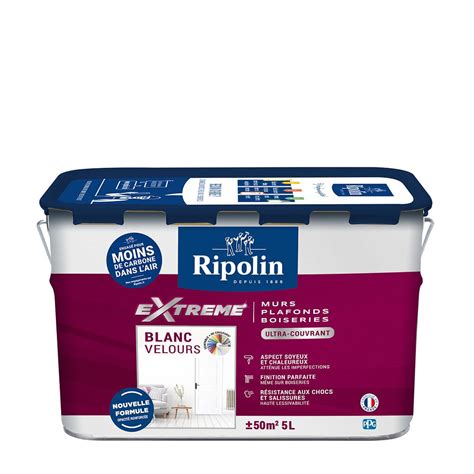 Peinture Ripolin Extr Me Murs Plaf Boiseries Radiateurs Blc Velours L