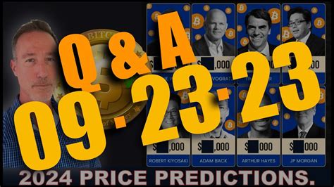 2024 Bitcoin Price Predictions From Reasonable To Crazy Youtube