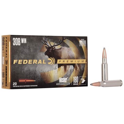 Balle De Chasse Federal Nosler Partition Vital Shok Gr Calibre