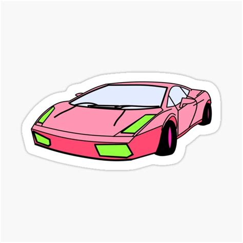 Racing Car In Red Sticker For Sale By Variamagia Redbubble