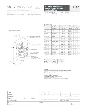 Fillable Online FST SA Free Spring Floor Mounted Vibro Acoustics Fax