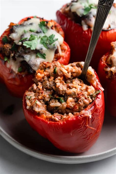 Air Fryer Stuffed Peppers Food Faith Fitness