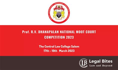 Prof R V Dhanapalan National Moot Court Competition