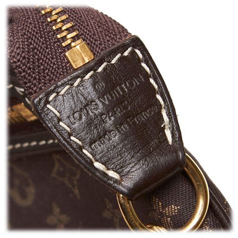 Louis Vuitton Vintage Monogram Mini Lin Pochette Bag Nera Borsa In Pelle Monogramma Alta