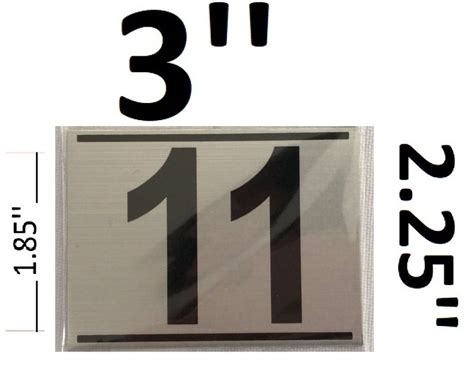 HPD SIGN: APARTMENT NUMBER SIGN – 11-SILVER BACKGROUND (ALUMINUM) | HPD ...