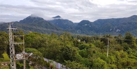 Stunning Vista Of Bukit Barisan Mountain Range Stock Photo Image Of