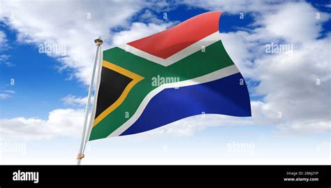 South Africa - waving flag - 3D illustration Stock Photo - Alamy