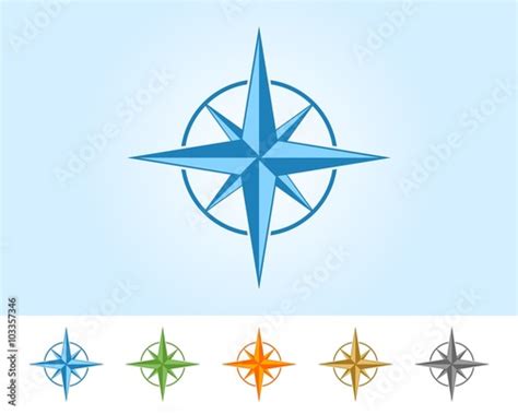 Blue Compass Rose 2 Stock Image And Royalty Free Vector Files On