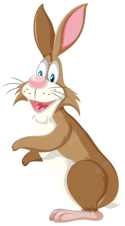 Premium Vector Cute Playful Rabbit Cartoon Character