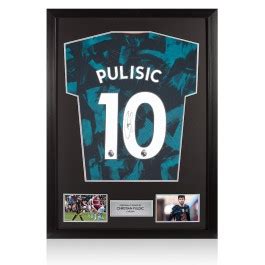 Framed Christian Pulisic Signed Chelsea Shirt Third 2021 22 Number