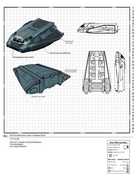 100 DTon Yacht J 2 M 2g Traveller Rpg Concept Ships Deck Plans