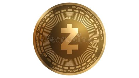 3d Illustration Zcash ZEC Cryptocurrency Coin Symbol Stock Illustration