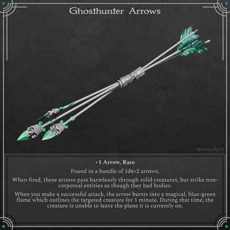 Ghosthunter Arrows Dandd Dungeons And Dragons Dnd Dragons Dungeons