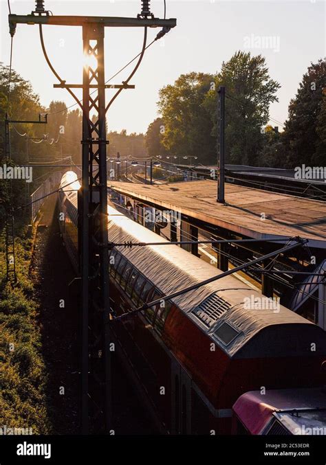 A train at the S-Bahn station in Hamburg Stock Photo - Alamy