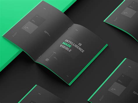 5 Dark Multipage Magazine Brochure Mockup Psd Files Good Mockups