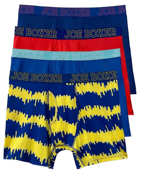 Joe Boxer Men S Melting Waves Performance Boxer Briefs Pack Of 4 Macy S