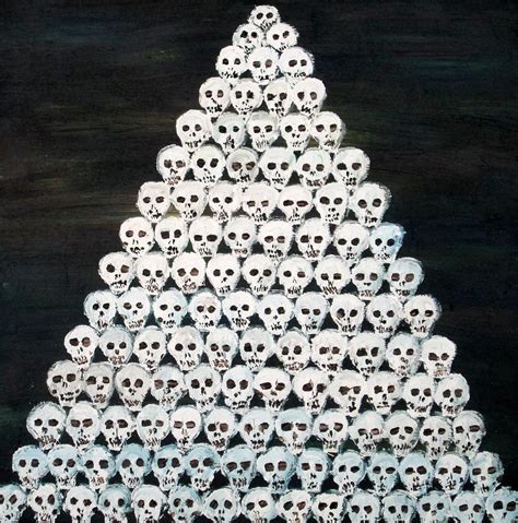 Of Skulls Pyramid Painting by Fabrizio Cassetta