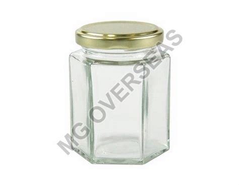 250ml Hexagonal Glass Jar At Rs 14 50 Piece In Firozabad MG Overseas