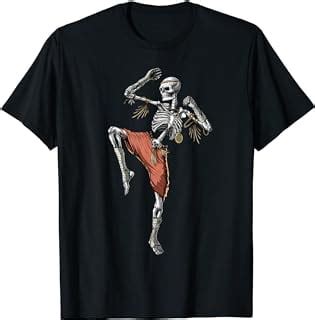 Skeleton Muay Thai Boxing Karate Kickboxing Martial Arts T Shirt