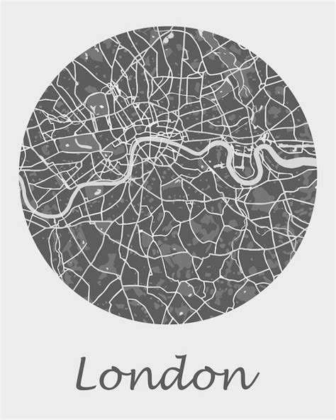 Mappa Urbana Della Città Di Londra Regno Unito Mappa Delle Strade