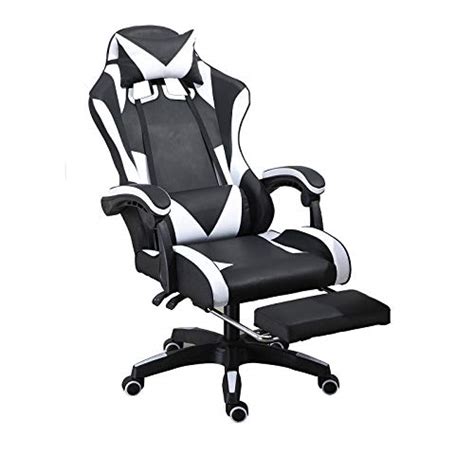 Gtracing Gaming Chair With Footrest And Ergonomic Lumbar Massage Pillow