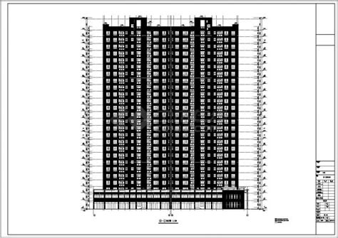 施工图 某居住小区二十六层住宅楼建筑cad施工图住宅小区土木在线