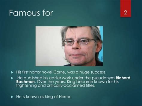 Stephen King Biography Presentation 2015 By An Ariyan