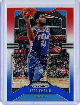 Panini Prizm Red White And Blue Rwb Refractor Joel Embiid Sp