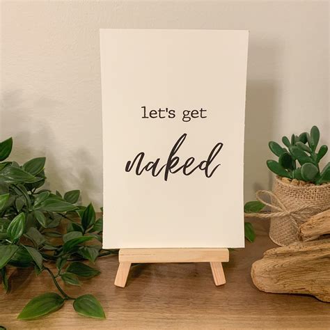 Lets Get Naked Print Wall Decor Etsy