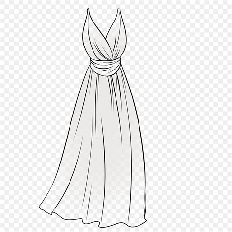 Robe De Mariée Dessin Au Trait PNG , Clipart, Robe De Mariée, Jupe Fichier PNG et PSD pour le ...