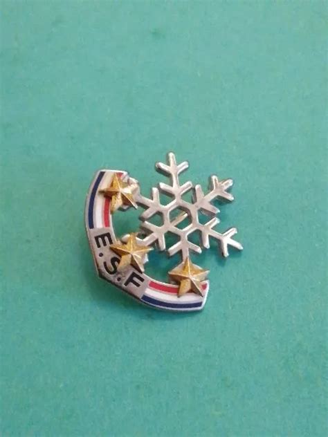 Broche Ski Fran Ais Esf Vintage Flocon Insigne M Daille Brevet