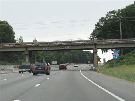 South Carolina Interstate 85 Northbound Cross Country Roads