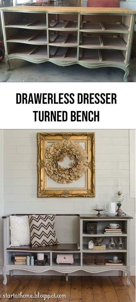 Diy Dresser Bench Easy Upcycle In Repurposed Furniture Diy