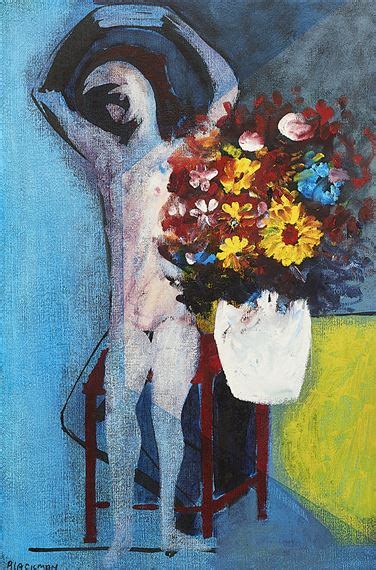 Charles Blackman Nude With Flowers Circa 1972 MutualArt