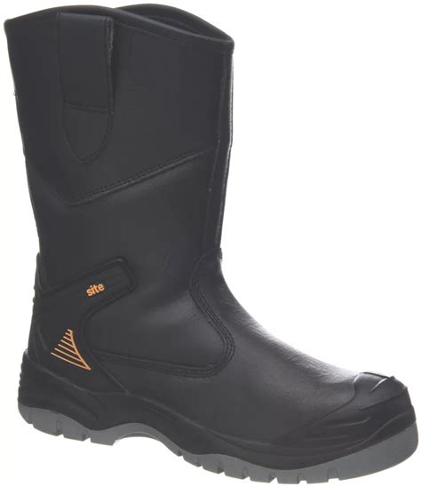 Site Hydroguard Size 7 Black Waterproof Steel Toe Cap Safety Rigger