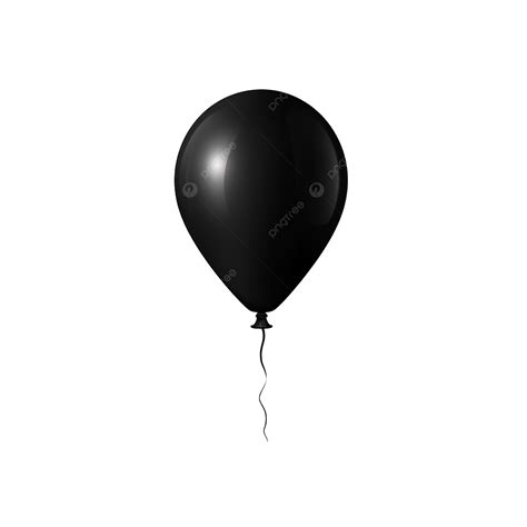 Realistic Black Balloon Illustration On Isolated Background Balloon