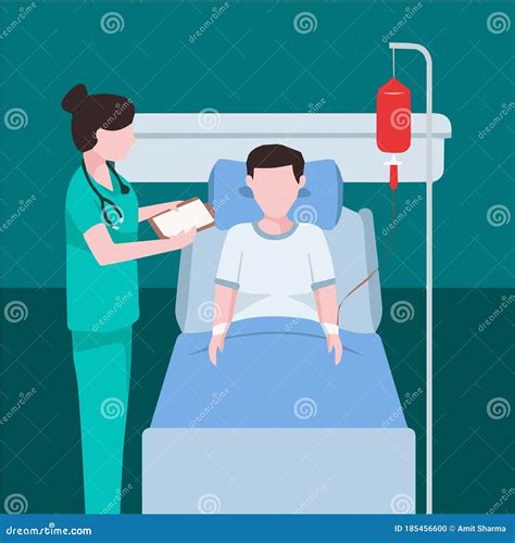 Nurse Attending Patient In Hospital Hospital Scene Colorful